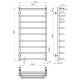 Купити рушникосушку електричну HEATPRO Selena P9 1000x500 (Полірований, Лівостороннє підкл.)