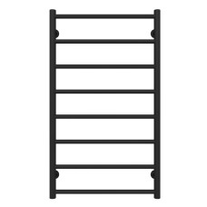 HEATPRO Dike P8 900x500 water towel dryer (Black, Bottom connection)