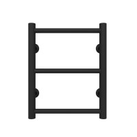 Handtuchheizkörper HEATPRO Dike P3 400x300 (Schwarz, Untenanschluss)