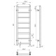Купити рушникосушку водяну HEATPRO Dike P8 900x300 (Чорний, Нижнє підключення)