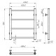 Купити рушникосушку водяну HEATPRO Dike P4 500x400 (Чорний, Нижнє підключення)