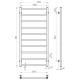 Купити рушникосушку електричну HEATPRO Dike P10 1100x500 (Білий, Лівостороннє підкл.)