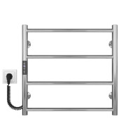 Elektrischer Handtuchtrockner HEATPRO Dike P4 500x500 (Polierter, linksseitiger Anschluss)