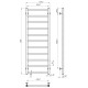 Купити рушникосушку електричну HEATPRO Dike P11 1200x400 (Полірований, Лівостороннє підкл.)