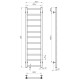 Купити рушникосушку електричну HEATPRO Dike P11 1200x300 (Полірований, Лівостороннє підкл.)