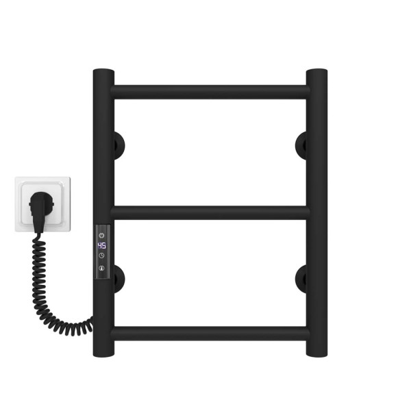 Купити рушникосушку електричну HEATPRO Dike P3 400x300 (Чорний, Лівостороннє підкл.)