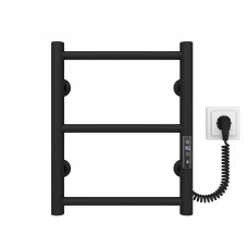 Рушникосушка електрична HEATPRO Dike P3 400x300 (Чорний, Правостороннє підкл.)