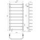 Купити рушникосушку електричну HEATPRO Hera P9 1000x500 (Білий, Правостороннє підкл.)
