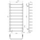Купити рушникосушку водяну HEATPRO Hera P10 1100x500 (Білий, Нижнє підключення)
