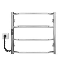 Electric towel warmer HEATPRO Boristena P4 500x500 (Polished, Left-side connection)