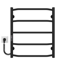 Electric towel dryer HEATPRO Boristena P5 600x500 (Black, Left side connection)