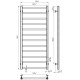 Купити рушникосушку водяну HEATPRO Emily P11 1200x500 (Чорний, Нижнє підключення)