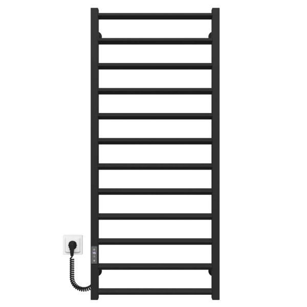 Купити рушникосушку електричну HEATPRO Driada P12 1200x500 (Чорний, Лівостороннє підкл.)