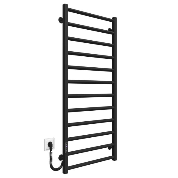 Купити рушникосушку електричну HEATPRO Driada P12 1200x500 (Чорний, Лівостороннє підкл.)