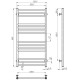 Купити рушникосушку водяну HEATPRO Mira P14 1000x500 (Білий, Нижнє підключення)