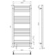 Купити рушникосушку водяну HEATPRO Mira P18 1200x500 (Чорний, Нижнє підключення)