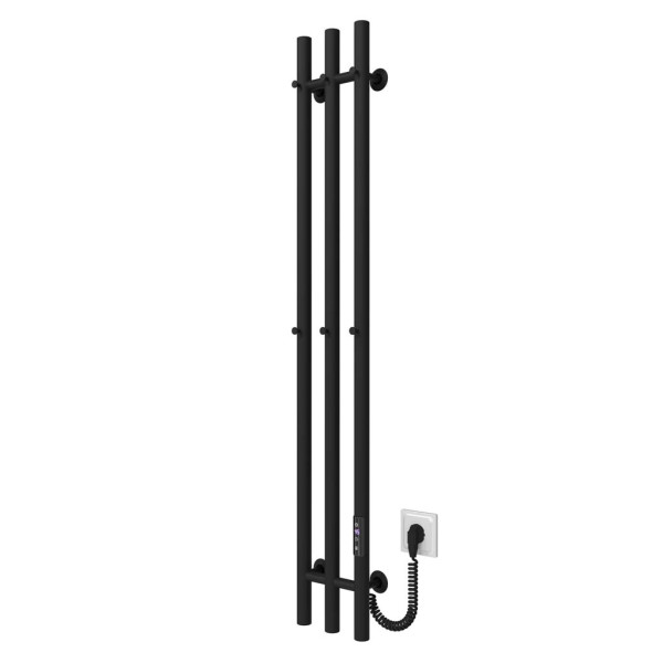 Купити рушникосушку електричну HEATPRO Kate P3 1200x150 (Чорний, Правостороннє підкл.)