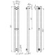 Купити рушникосушку електричну HEATPRO Freya P3 1000x70 (Чорний)