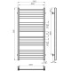 Купити рушникосушку водяну HEATPRO Carolina P12 1000x500 (Полірований, Нижнє підключення)