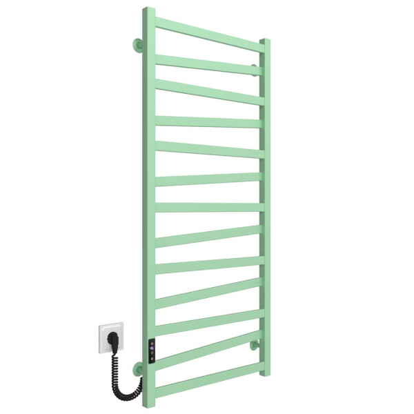 Купити рушникосушку електричну HEATPRO Astrid P13 1200x500 (Pastel green RAL6019, Лівостороннє підкл.)