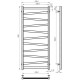 Купити рушникосушку електричну HEATPRO Ravena P11 1200x500 вуглецева сталь (Білий, Лівостороннє підкл.)