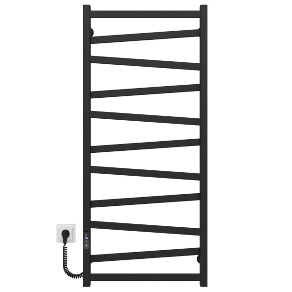Купити рушникосушку електричну HEATPRO Ravena P11 1200x500 вуглецева сталь (Чорний, Лівостороннє підкл.)