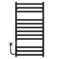 Electric towel dryer HEATPRO Leona P12 1000x500 вуглецева сталь (Black, Left side connection)