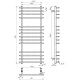 Купити рушникосушку водяну HEATPRO Vesta P14 1200x400 (Білий, Нижнє підключення)