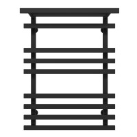 HEATPRO Luna P9 800x500 water towel dryer (Black, Bottom connection)