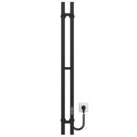 Рушникосушка електрична HEATPRO Kirin P2 1100x75 вуглецева сталь (Чорний)