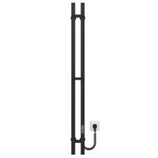 Рушникосушка електрична HEATPRO Kirin P2 1200x75 вуглецева сталь (Чорний)