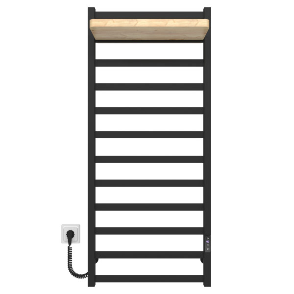 Купити рушникосушку електричну HEATPRO Flora P12 1200x500 (Чорний, Лівостороннє підкл.)