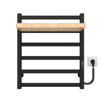 Elektrischer Handtuchtrockner HEATPRO Flora P6 600x500 (Schwarz, Rechtsseitiger Anschluss)