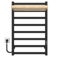 Electric towel dryer HEATPRO Flora P8 800x500 (Black, Left side connection)