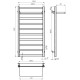Купити рушникосушку водяну HEATPRO Flora P10 1000x500 (Білий, Нижнє підключення)