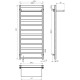 Купити рушникосушку водяну HEATPRO Flora P12 1200x500 (Полірований, Нижнє підключення)