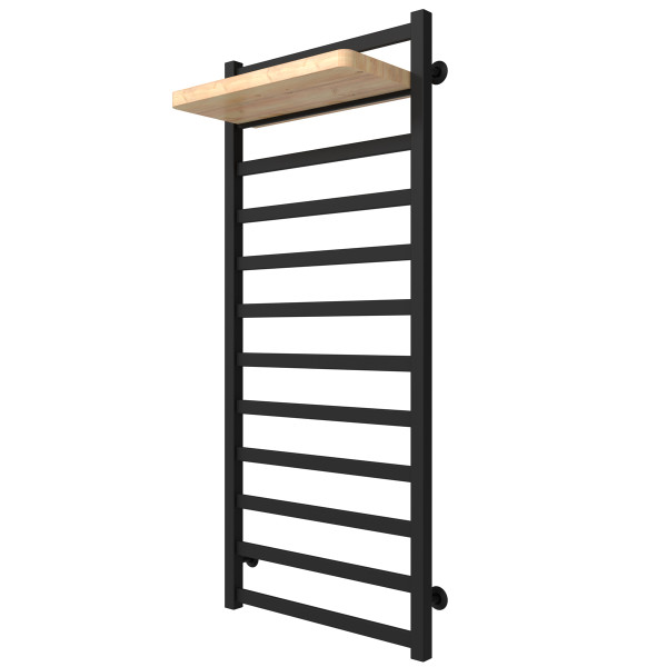 Купити рушникосушку водяну HEATPRO Flora P12 1200x500 (Чорний, Нижнє підключення)