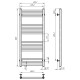 Купити рушникосушку електричну HEATPRO Mira P14 1000x400 (Полірований, Правостороннє підкл.)