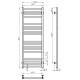 Купити рушникосушку електричну HEATPRO Mira P18 1200x400 (Чорний, Лівостороннє підкл.)